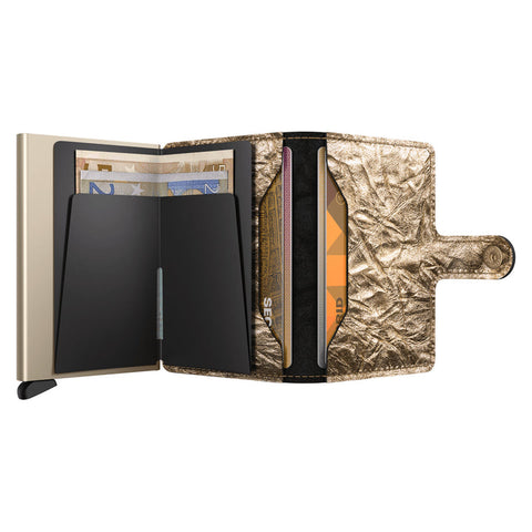 PORTAFOGLIO MINIWALLET CRUNCH GOLD SECRID GOLD