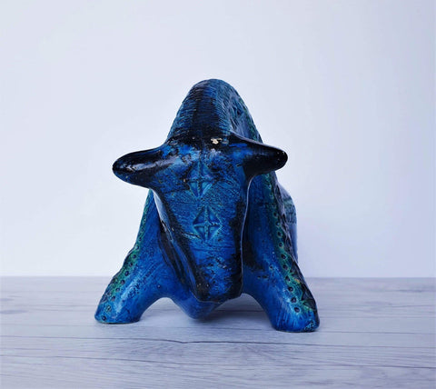 FIGURA DI TORO CM.32 RIMINI BLU ALDO LONDI ART. ZZ999-14 BITOSSI CERAMICHE BLUE