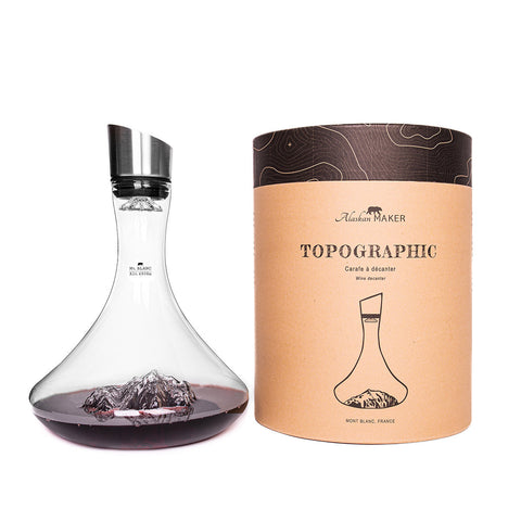 DECANTHER TOPOGRAPHIC MONTE BIANCO TOPO-C-B ALASKAN MAKER TRANSPARENT