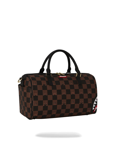 BORSONCINO PEEKING CHARACTER CHECK MINI DUFFLE 910D7507NSZ SPRAYGROUND BROWN