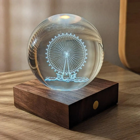 AMBER CRYSTAL LIGHT 3D LASER FERRIS WHEEL GINGKO