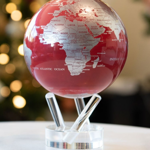 MOVA GLOBE  6 SILVER AND RED MG-6-ISR