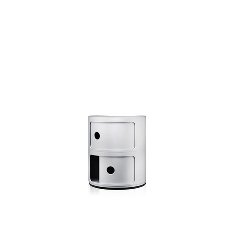 COMODINO COMPONIBILE 2 ELEMENTI 04966SI KARTELL SILVER