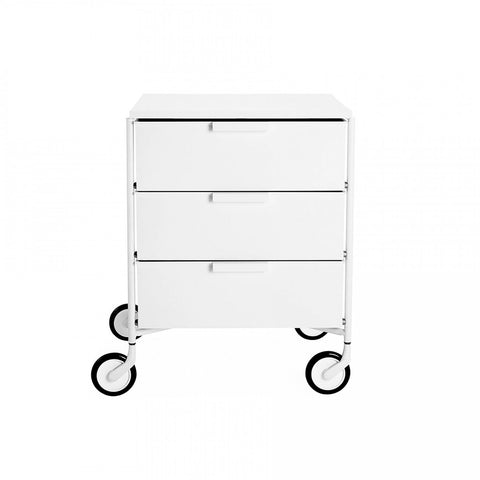 COMODINO MOBIL MAT 3 CON RUOTE 02012/03 KARTELL WHITE