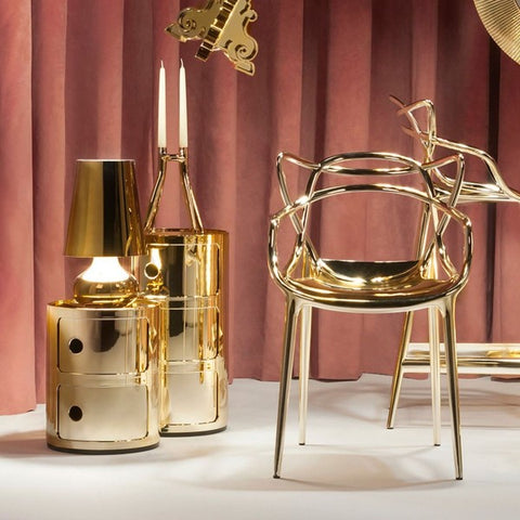 COMODINO COMPONIBILE 2 ELEMENTI 05966/GG KARTELL GOLD