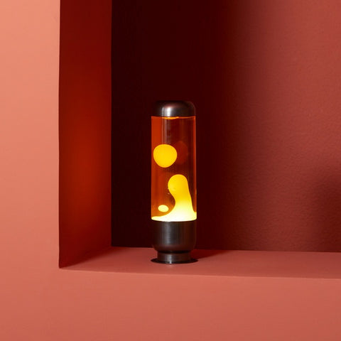LAMPADA LAVA CAPSULE IN ALLUMINIO ARANCIONE/GIALLO 28011 BALVI YELLOW