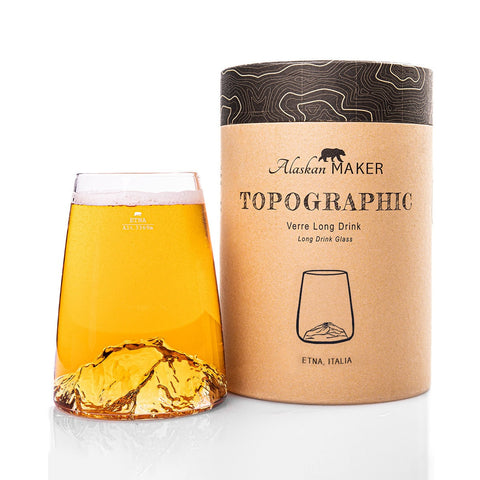 BICCHIERE LONG DRINK TOPOGRAPHIC ETNA TOPO-VD-ET ALASKAN MAKER TRANSPARENT
