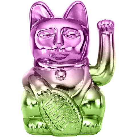MANEKI NEKO PLAYER FOU SHINY PURPLE GREEN LUCKY CAT MULTICOLOR