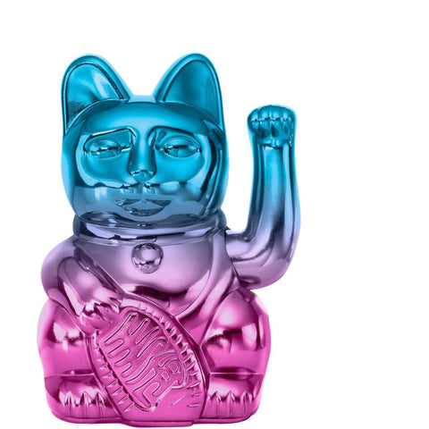 MANEKI NEKO PLAYER ONE SHINY BLUE/PINK LUCKY CAT MULTICOLOR