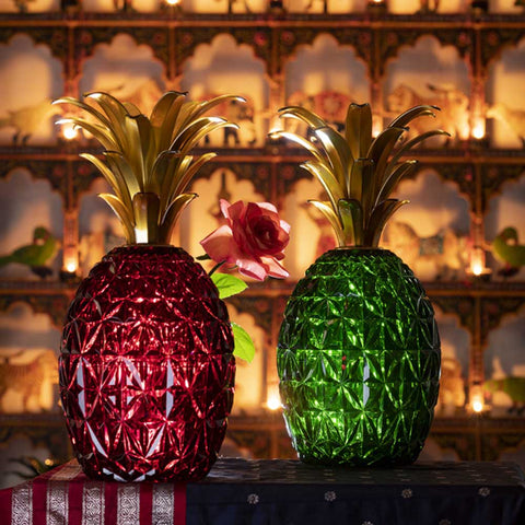 VASO MELISSA ANANAS RUBINO FOGLIA ORO MARIO LUCA GIUSTI RED