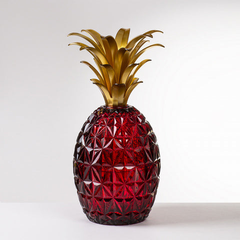 VASO MELISSA ANANAS RUBINO FOGLIA ORO MARIO LUCA GIUSTI RED