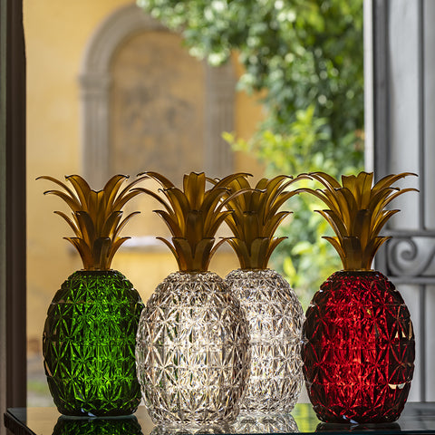 VASO MELISSA ANANAS RUBINO FOGLIA ORO MARIO LUCA GIUSTI RED