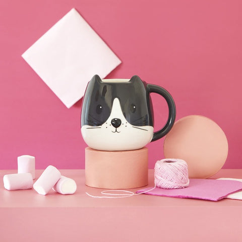 TAZZA KITTY CON MANIGLIA 400 ML ART. 27559 BALVI BIANCO/NERO BLACK