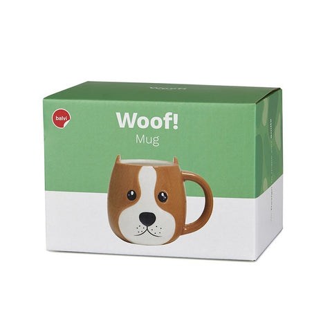 TAZZA WOOF 400 ML CERAMICA ART. 26792 BALVI MARRONE