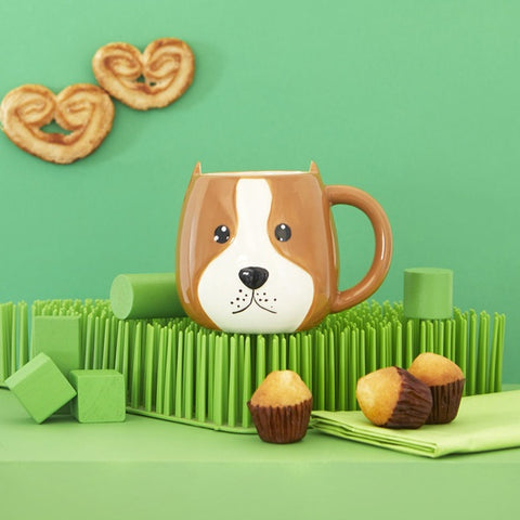 TAZZA WOOF 400 ML CERAMICA ART. 26792 BALVI MARRONE