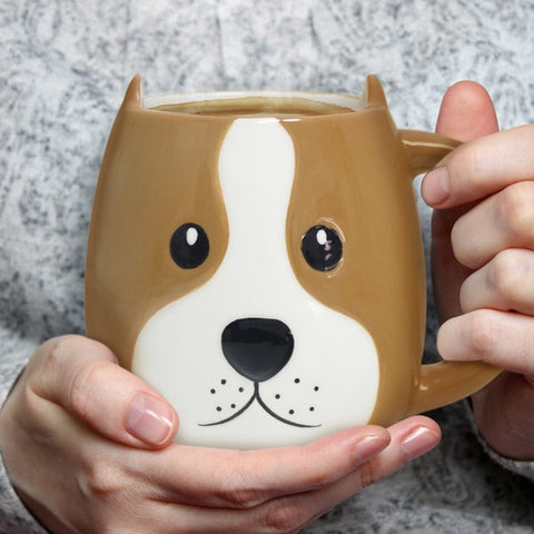 TAZZA WOOF 400 ML CERAMICA ART. 26792 BALVI MARRONE