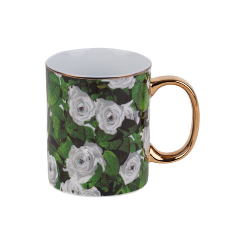 TAZZA SELETTI PORCELLANA TOILETPAPER HOME ROSES ART 17218