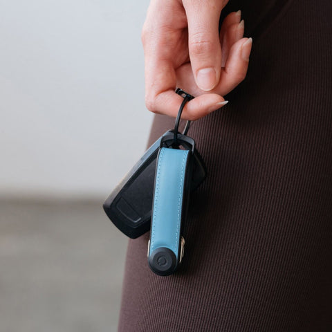 KEY ORGANIZER HYBRID LEATHER LAKE BLU ORBITKEY