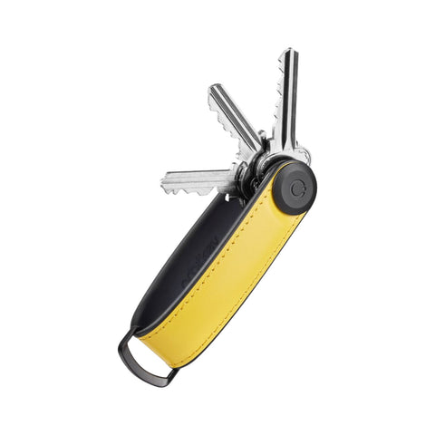 KEY ORGANIZER HYBRID LEATHER SOLAR YELLOW ORBITKEY