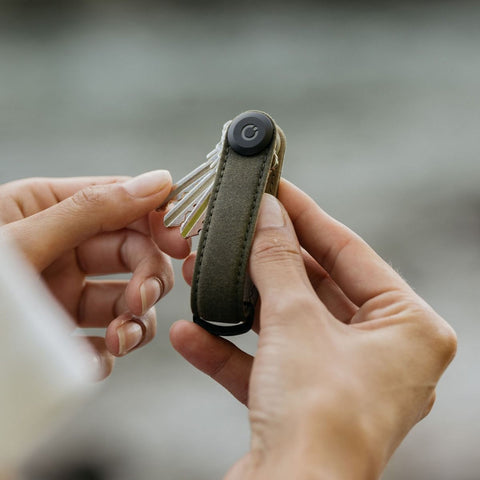 PORTACHIAVI ORBITKEY ORGANIZER WAXED CANVAS KHAKI GREEN KWC2-KGN-107