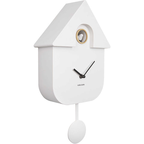 WALL CLOCK MODERN CUCKOO KA5768WH KARLSSON WHITE
