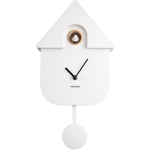 WALL CLOCK MODERN CUCKOO KA5768WH KARLSSON WHITE