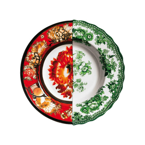 SOUP PLATE IN PORCELAIN DIAM. 25,4XH4.2 HYBRID CECILIA SELETTI