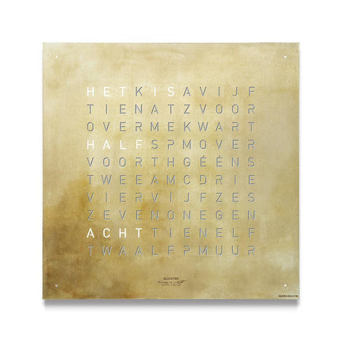 QLOCKTWO CLASSIC 45X45 SILVER & GOLD