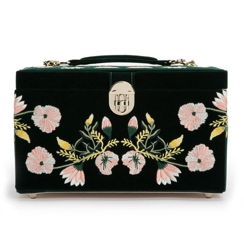 PORTAGIOIE ZOE MEDIUM JEWELRY BOX FOREST GREEN 393112 WOLF GREEN