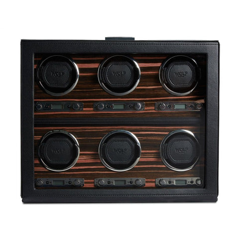PORTAOROLOGI ROADSTER 6 PIECE WATCH WINDER 459256 WOLF BLACK