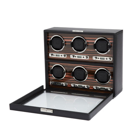 PORTAOROLOGI ROADSTER 6 PIECE WATCH WINDER 459256 WOLF BLACK