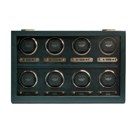 PORTAOROLOGI BRITISH RACING 8 PC WATCH WINDER 792541 WOLF GREEN