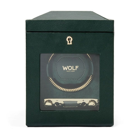 PORTAOROLOGI BRITISH RACING SINGLE WATCH WINDER 793141 WOLF 1834 GREEN