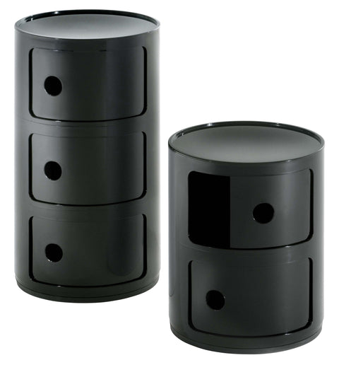 COMODINO COMPONIBILE 2 ELEMENTI BIO NERO MAT ART 4986/09 KARTELL BLACK