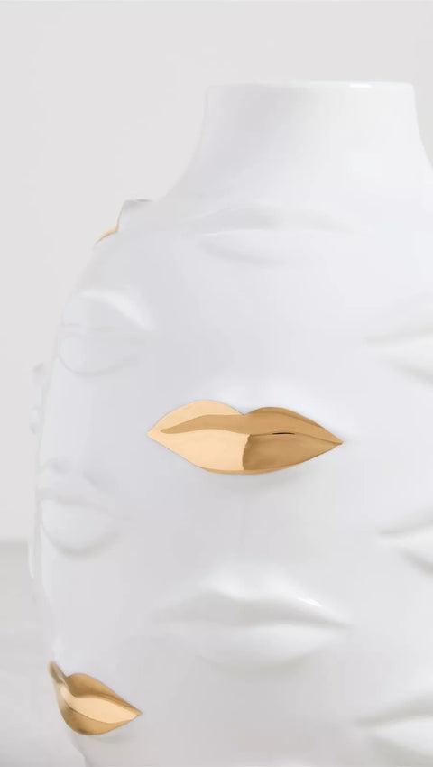 VASO GILDED ROUND ART. 27570 JONATHAN ADLER WHITE