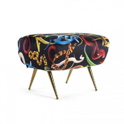 POUF SHIT 51X46 H 42 16102 SELETTI BLACK