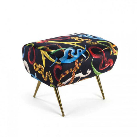 POUF SHIT 51X46 H 42 16102 SELETTI BLACK
