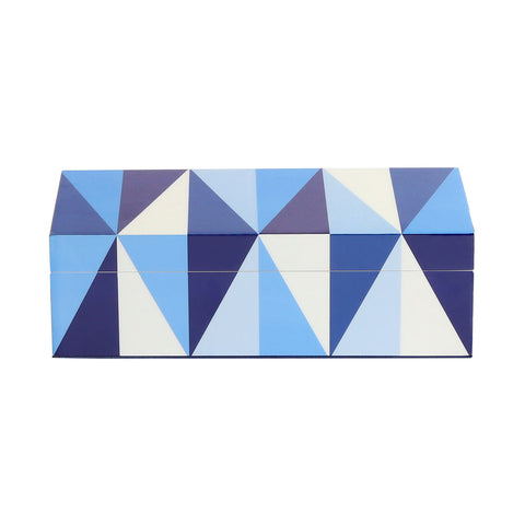 SCATOLA SMALL SORRENTO LACQUER BOX ART. 28527 JONATHAN ADLER BLUE