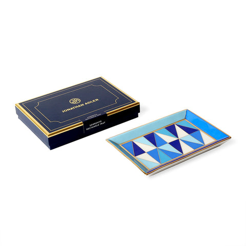 SVUOTATASCHE  SORRENTO RECTANGLE TRAY ART. 29852 JONATHAN ADLER BLUE