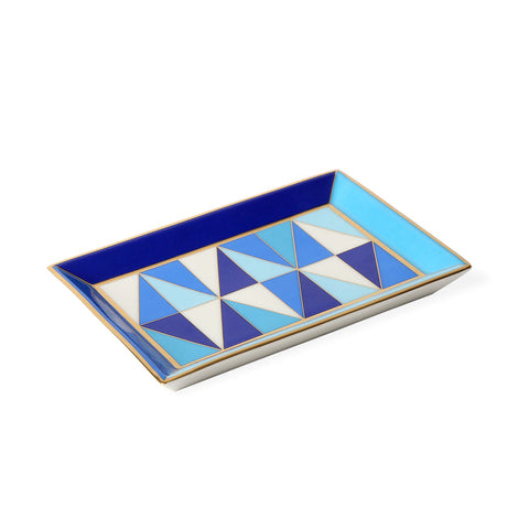 SVUOTATASCHE  SORRENTO RECTANGLE TRAY ART. 29852 JONATHAN ADLER BLUE