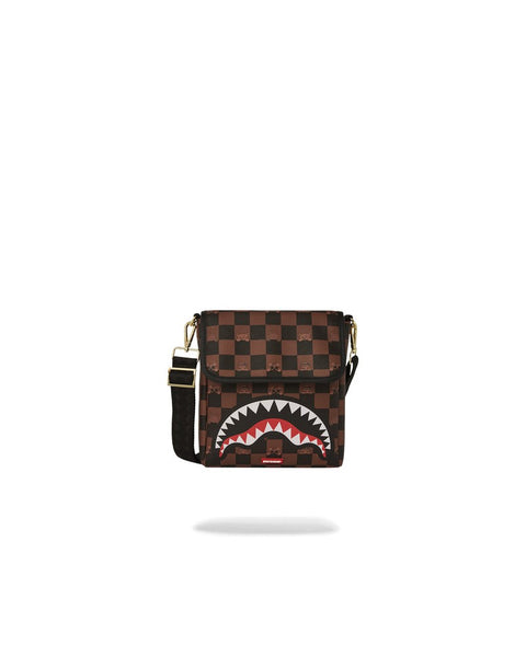 TRACOLLINA PEEKING CHARACTER CHECK MESSENGER ART. 910B7505NSZ SPRAYGROUND BROWN