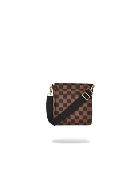 TRACOLLINA PEEKING CHARACTER CHECK MESSENGER ART. 910B7505NSZ SPRAYGROUND BROWN