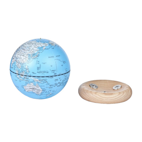 ATLAS GLOBE LAMP SKY BLUE MINI-WHITE ASH GINGKO