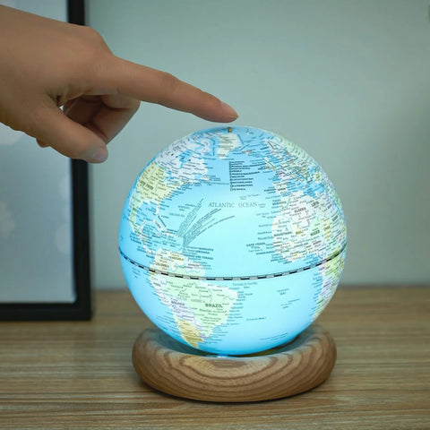ATLAS GLOBE LAMP SKY BLUE MINI-WHITE ASH GINGKO
