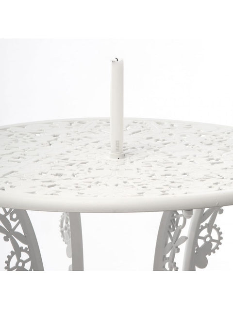 TAVOLO IN ALLUMINIO INDUSTRY COLLECTION 70 X 74CM ART. 18687BIA SELETTI WHITE
