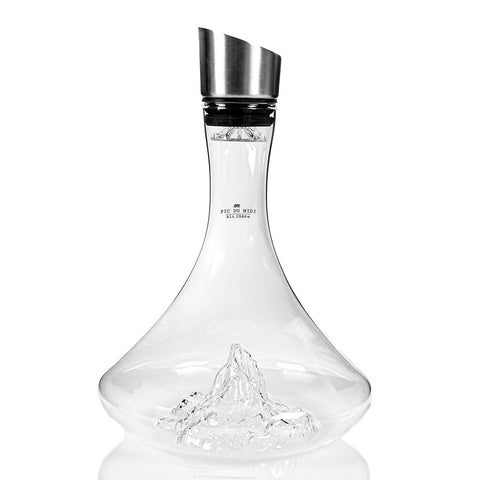 DECANTHER TOPOGRAPHIC MONTE PIC DU MIDI ALASKAN MAKER TRANSPARENT