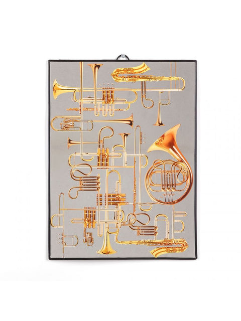 SPECCHIO TOILETPAPER CM30X40 TRUMPET ART. 17126 SELETTI GOLD