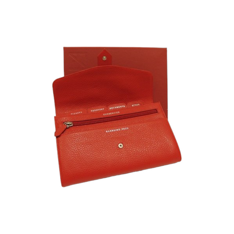 BUSTA PELLE VIAGGIO FABRIANO ROSSO