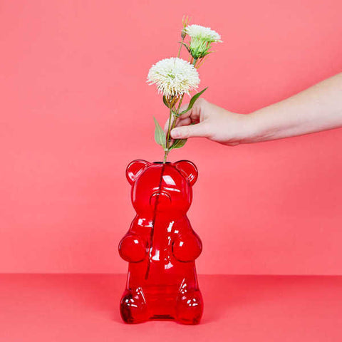 VASO YUMMY BEAR VETRO ART. 27968 BALVI ROSSO