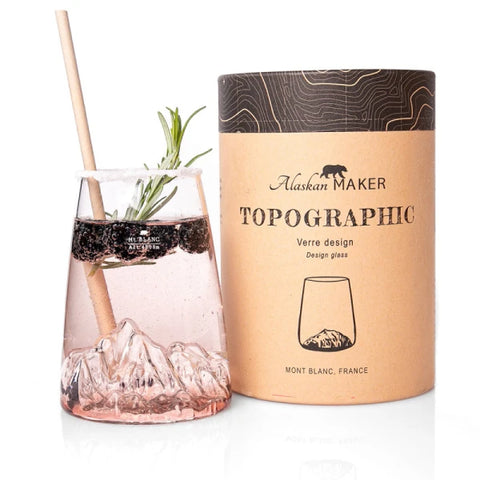 BICCHIERE LONG DRINK TOPOGRAPHIC MONTE BIANCO TOPO-VD-B ALASKAN MAKER